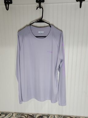 Columbia Light Lavender Long-Sleeve Performance Top